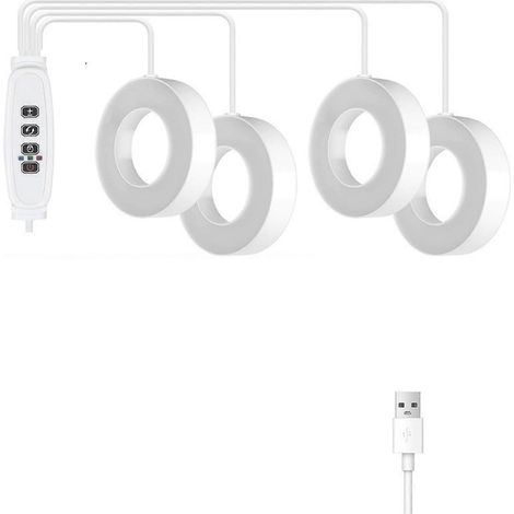 Hydroponisches System Pflanzenständer LED-Pflanzenlampe 48 LEDs ABS Weißes Warmlicht für Zimmerpflanzen