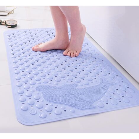 Tapis de douche massant antidérapant 35x70cm avec ventouse, lavable en machine, convient pour douche, salle de bain, baignoire (1/5)