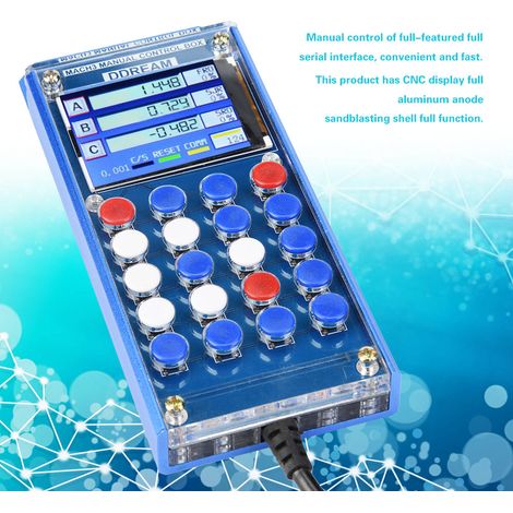 Boîtier de commande manuel Mach3 à 6 axes avec écran LCD numérique et interface série CNC