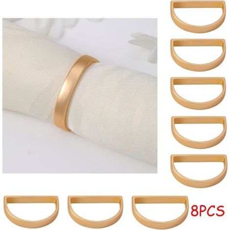 (Goldener) Serviettenring – Nicht spezifiziert – D – Metall – Gold – 3,5 cm – 8er-Set (1/4)