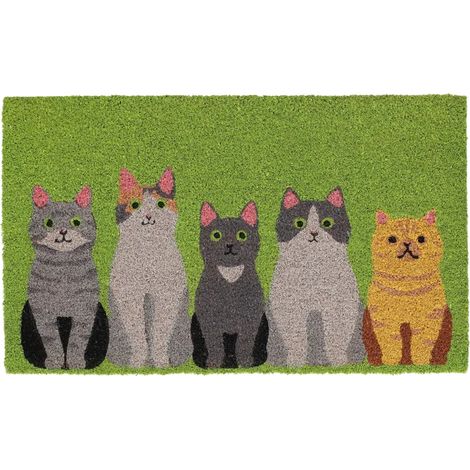Zerbino colorato con motivo di gattini, 75x45 cm (1/4)