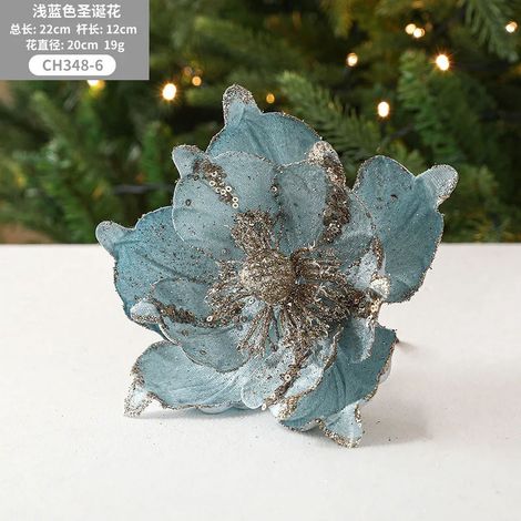 Guirlande Fleurs Artificielles - Décoration Noël - Suspension Arbre À Noël - 22 cm - Pour Intérieur - Lot de 1 (1/5)