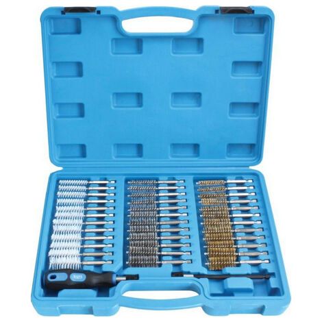 Coffret jeu de 38 brosses de nettoyage injecteurs, bougies acier laiton nylon (1/4)