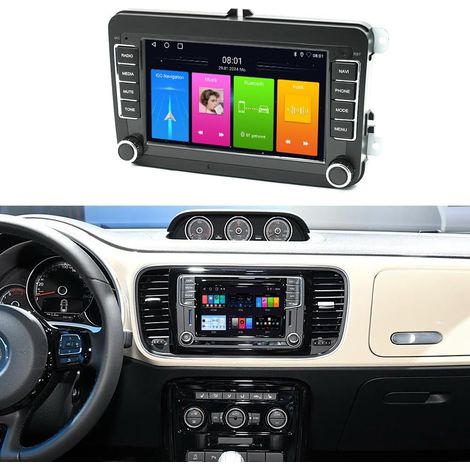 Autoradio Android, avec navigation GPS, écran tactile HD, écran tactile Carplay, Canbus, radio de rechange, pour Beetle Coupé Cabrio 5C1 5C2 5C7 5C8 2011-2019 (1/5)