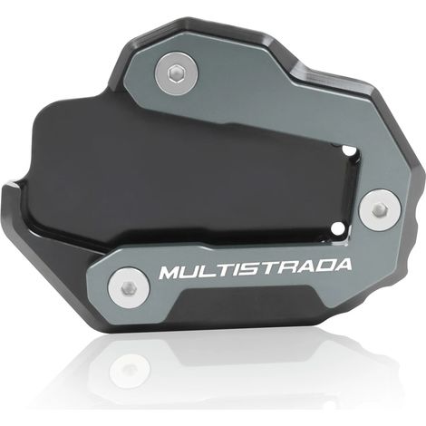 Plaque de support d'extension de béquille latérale (titane) compatible avec DUCATI Multistrada 950, 1100, 1200GT, 1260, 1200/Enduro/Enduro Peak et 1200S maxpower (1/4)
