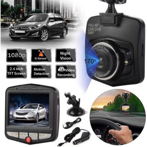 Trade Shop - Mini Cámara Dvr Para Coche Full Hd 1080p Monitor Lcd 2.4 Sd Cámara De Video - (1/5)