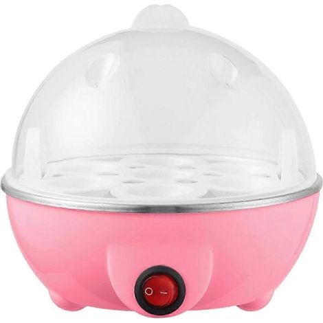 Eierkocher mit großem Fassungsvermögen, tragbar, ideal für das Frühstück im Hotel-1 Tier Pink (1/4)