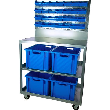Desserte avec 4 novabacs 54 litres + bacs à bec Eco : 28 x 1 litre - 5203194 (1/5)