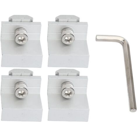 4 pinces de fixation en acier haute stabilité pour panneaux solaires de 30 mm, avec support en Z. (1/5)