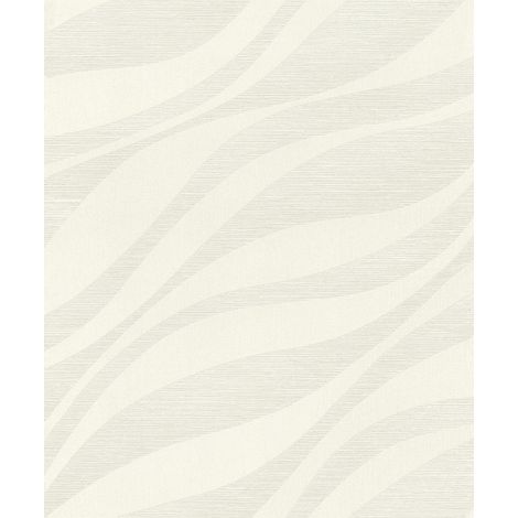 Rasch Vliestapete Muster Wellen creme 10,05 x 0,53 m Wandtapete (1/3)