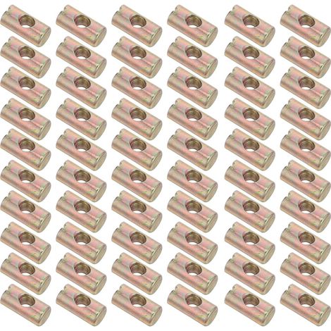 Unomor 100 unités 100 écrous cylindriques M6x10x20 mm (1/5)