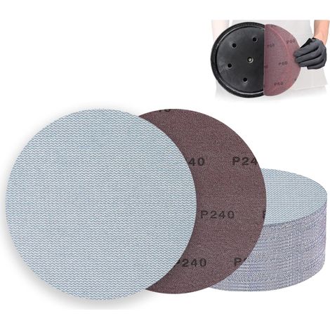 Lot de 25 Disques Abrasifs 225mm Maille, Filet Céramique Papier à Poncer (1/5)