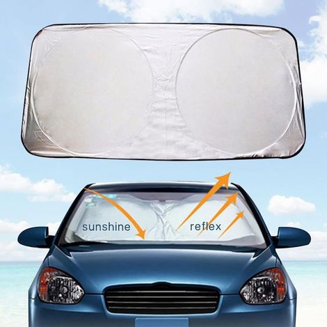 Sonnenschutzblende für die Windschutzscheibe – Reflektierender UV-Schutz – Maße: 150 x 70 cm – Für PKW, SUV, LKW, Transporter – 1 Stück (1/5)