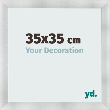 yd. - Cadre photo 35x35 - Aluminium Brosse - MDF - Pisa (1/5)