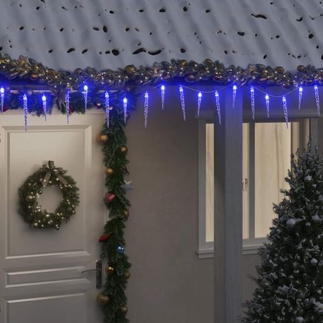 Eiszapfen-Lichterkette 200 LEDs Blau 20 m Acryl PVC