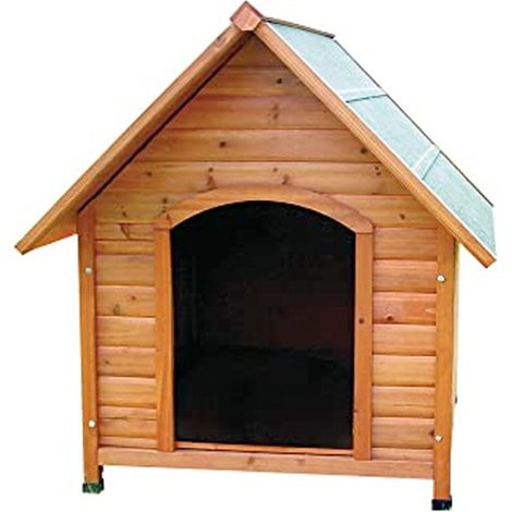 Cuccia in legno con piedini regolabili e comfort termico modello Chalet per cani: Cuccia 72x76x76 cm (1/2)