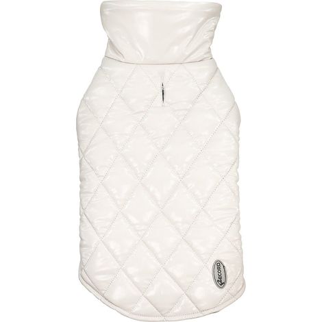 Cappotto impermeabile con interno in felpa e finish lucido modello Gabrielle per cani : XXXS lunghezza 20 cm - Nero