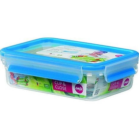 EMSA EMSA 508539 BOÎTE ALIMENTAIRE HERMÉTIQUE 0.8L CLIP & CLOSE 3D (1/5)