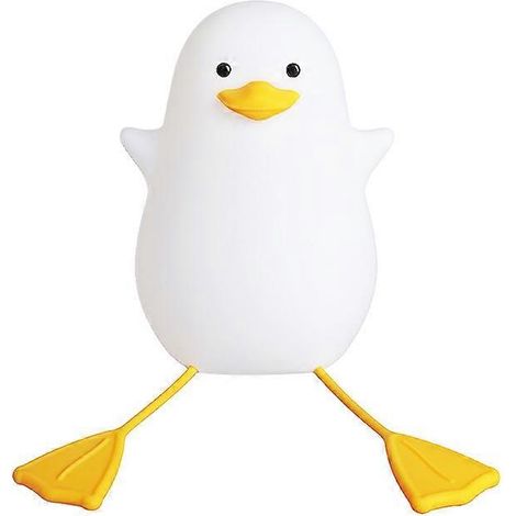 Schattig eendje nachtlampje, cadeaus voor vrouwen, tieners en baby's, nachtlampjes voor de kinderkamer, schattige siliconen kerstlampjes in de vorm van een kuiken of meeuw voor kinderen en peuters. (1/5)