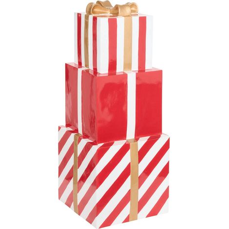 Lot de 3 cadeaux en résine H. 84 cm - Feeric lights & christmas (1/2)