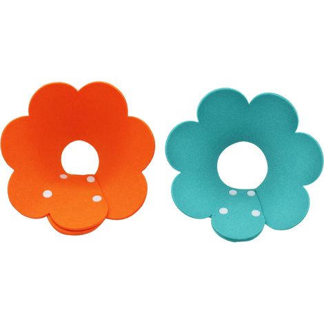Lot de 2 colliers élisabéthains fleuris ajustables pour chat post-opératoire