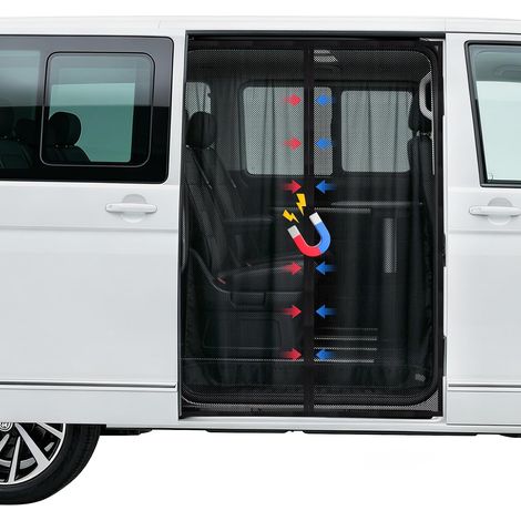 Moustiquaire Magnétique pour Porte Coulissante, Protection Anti Insectes, Moustiquaire Voiture,pour Camping, Extérieur, avec Sac de Rangement, 148x115cm (1/5)