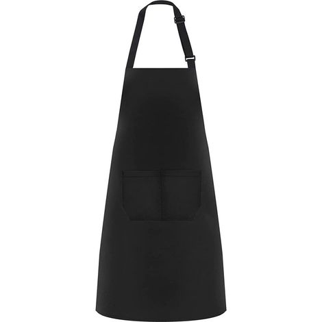 Küchenschürze mit verstellbarem Nackenband und 2 Taschen, wasserdichte, verstellbare Schürze für Damen und Herren, professionelle Küchenschürze (1/4)