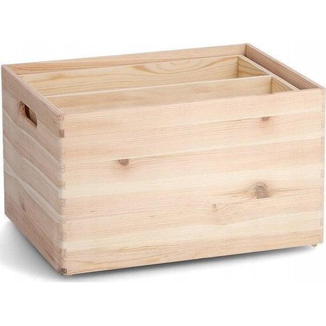 Zeller Caja de almacenamiento de madera con compartimentos extraíbles