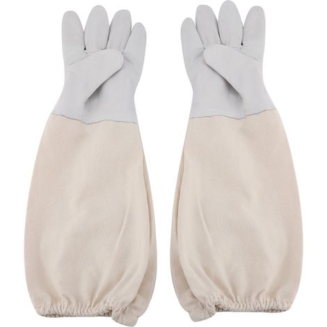 Schutzhandschuhe für die Imkerei mit langen Ärmeln aus Segeltuch. Arbeitsgerät für Imkeranfänger (XXXL).