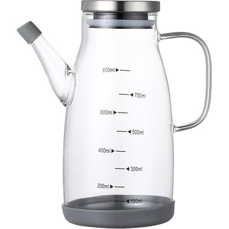 Distributeur d\'huile Bouteille Distributeur d\'huile d\'olive avec bec verseur anti-goutte et antidérapant pour cuisson salade, (1/5)