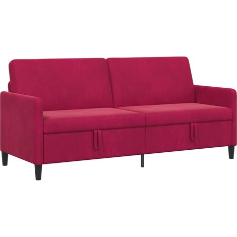 Sofa mit Stauraum 3-Sitzer Weinrot 192 x 78 x 87 cm Polyester vidaXL