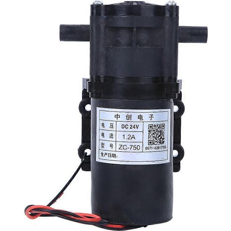 Pompe à membrane auto-amorçante ZC-750 DC 24 V, compatible avec les purificateurs d'eau et les machines de remplissage. (1/4)