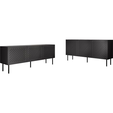 Conjunto de salón Tolfelo 105, Negro