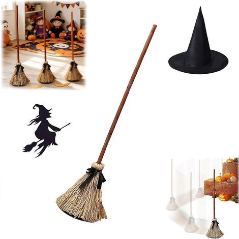 Balai de sorcière dansant flottant hanté son effrayant décoration mobile pour couloir jardin fête entrée
