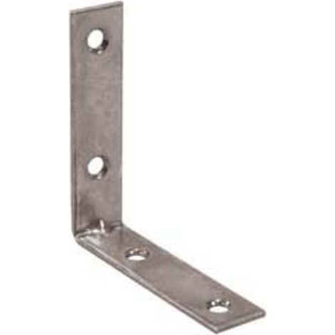 100PZ LASTRINE AD ANGOLO 4 FORI ACCIAIO ZINCATO - mm.60x60x15