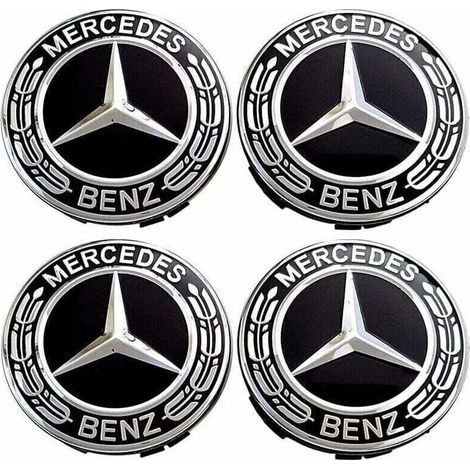 4-piece Hubcaps Compatible with Mercedes Benz 75mm ABS Center Wheel Covers Car Accessories (1/5)