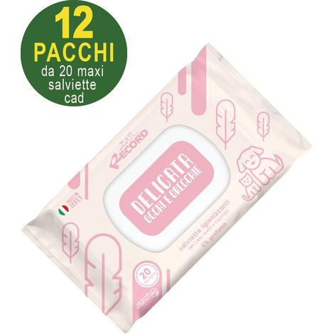 12 Packungen: Sanfte Feuchttücher für Augen und Ohren von Hunden und Katzen