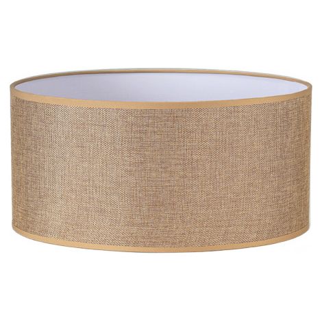Schermo cilindrico “Jin” M10 IP20 Ø50x25cm realizzato in tessuto sacco di iuta marrone