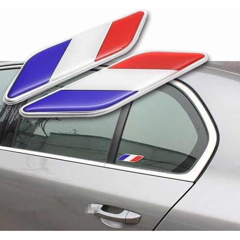 VURAHOME - Autoaufkleber mit französischer Flagge zur Autodekoration (2 Stück, drei Farben) (1/5)