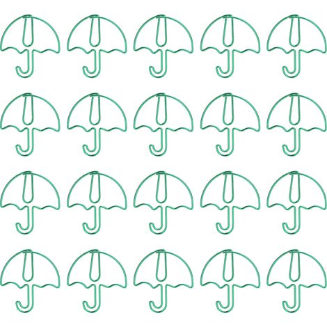 Lot de 20 mini pinces à photos en forme de parapluie, porte-photos en métal, pinces décoratives pour photos. (1/5)
