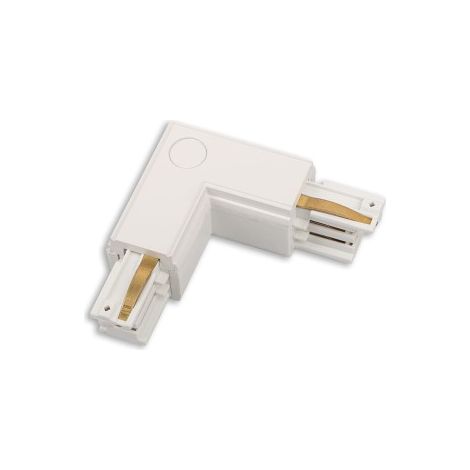 Connecteur L droit 3 circuits blanc pour rail Maxlight