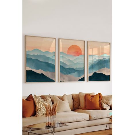 Arte de pared de MDF con marco Painting Multicolor (1/3)