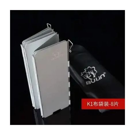 Pare-vent pliable en alliage d'aluminium surdimensionné pour réchaud de camping ultraléger à cassette. Réchauds de cuisine portables. (1/4)