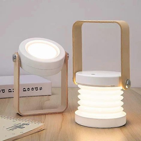 Lámpara de noche con luz táctil regulable, lámpara de noche con mesa de noche, luz nocturna segura portátil