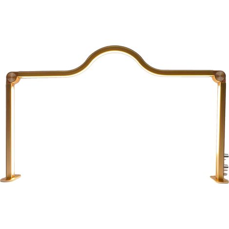 Schreibtischlampe, einstellbare Helligkeit, Augenschutz, Drei Modi, Gold (1/2)