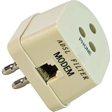 Filtro di linea ADSL spina tripolare splitter modem telefono  FX-IT06A (1/2)
