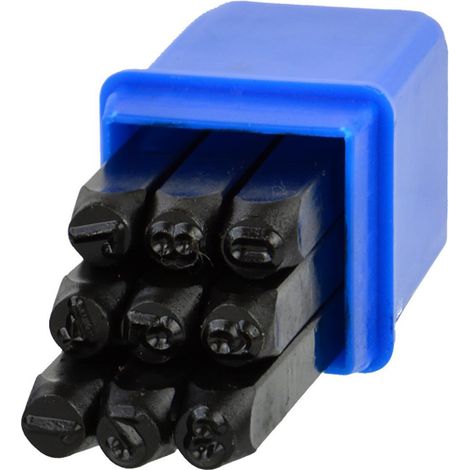 SET PUNZONI STAMPINI NUMERI CIFRE 9pz 5mm GEKO G01807