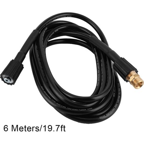 Lanceur haute pression 5800PSI tuyau extension 6m/19,7pi nettoyage eau puissante drain égout adaptable Karcher série K (1/5)