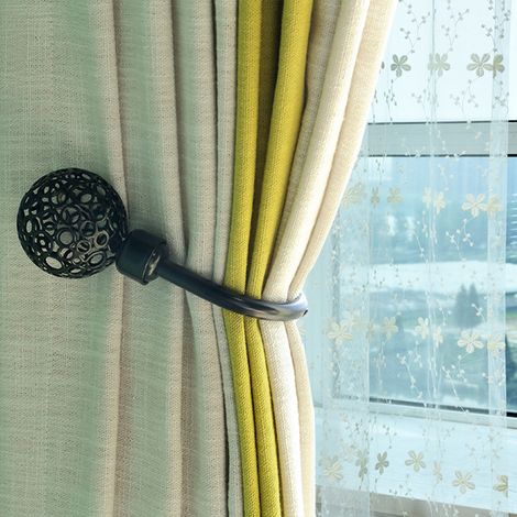 Crochet d'attache de rideau pour support de rideau 1 pièce (creux noir)