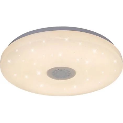 Plafonnier musical plat Wi-Fi 13" 36W, intelligent avec haut-parleur Bluetooth, blanc et multicolore RGB, intensité réglable, contrôle Wi-Fi/vocal/à distance (1/3)